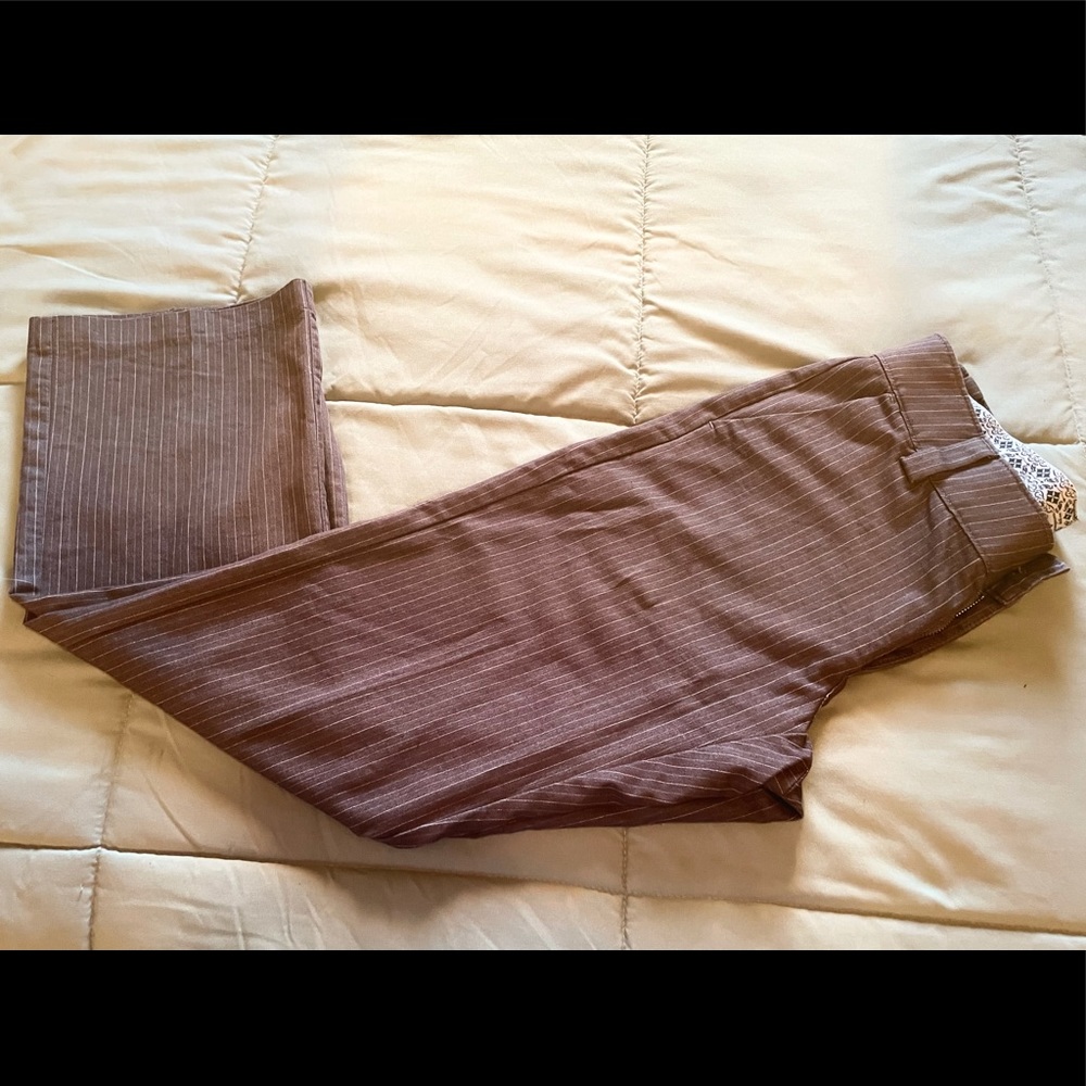 Pinstriped trouser pants